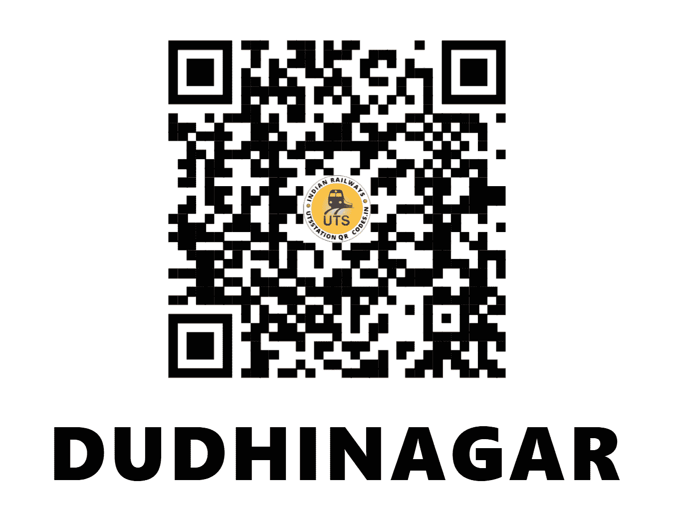 UTS QR Code for DUDHINAGAR - DXN (EC - UTTAR PRADESH)